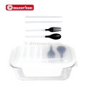 BoroSilicate Glass Storage Conteneur de conteneurs Boîtes à lunch Set